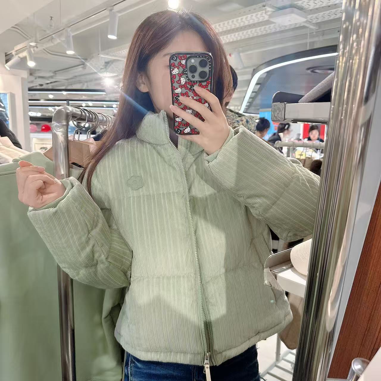 韓國 Wacky Willy Women's Corduroy Short Down Jumper【WW113】