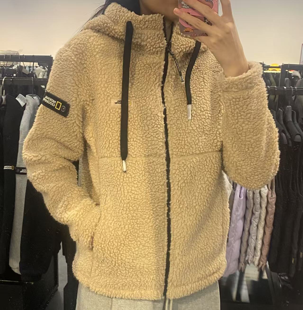 韓國 National Geographic  Unisex Costoni Fleece Poggle Full Zip-Up【NG350】