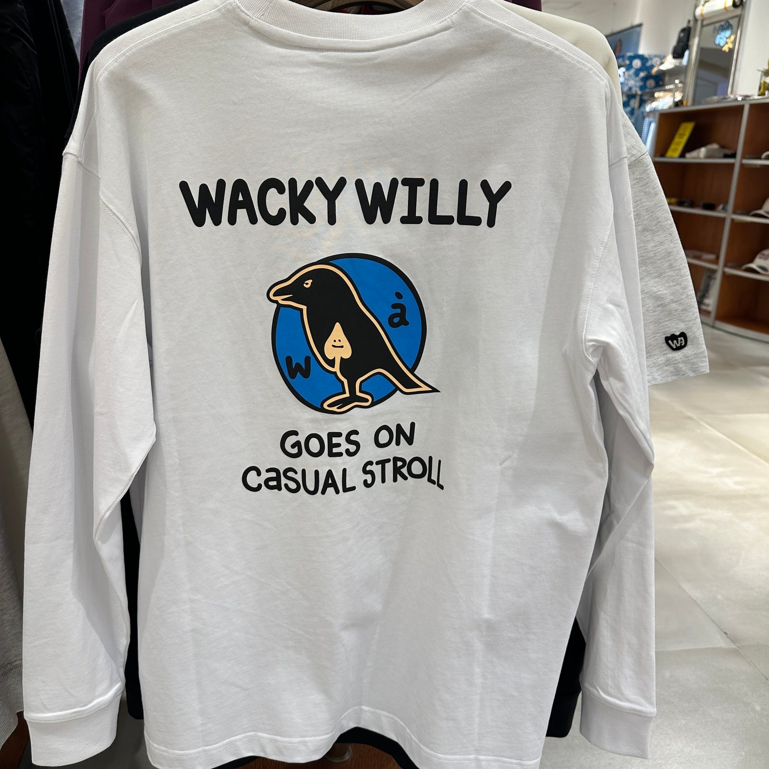 韓國 Wacky Willy Bird Graphic Long Sleeve T-Shirt 【WW122】