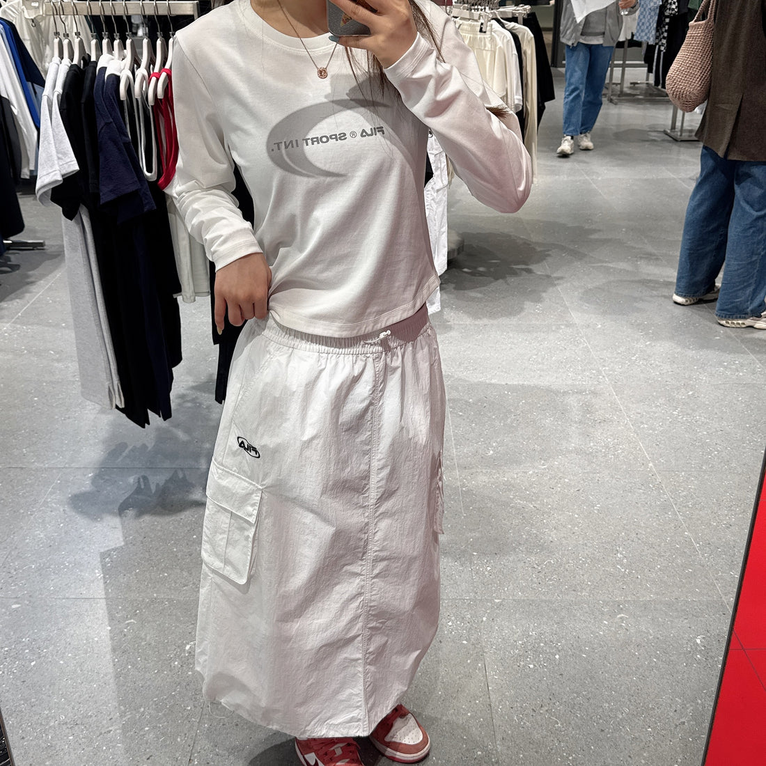 韓國 FILA Woven Pocket Skirt【FA344】