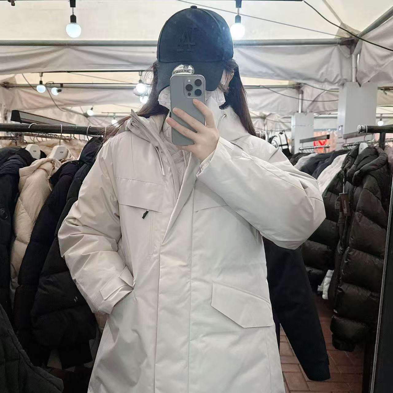 韓國 NEPA Women's Ventus Gore Windstopper 3-in-1 Hooded Long Goose Down Jacket (鵝絨)【NA025】