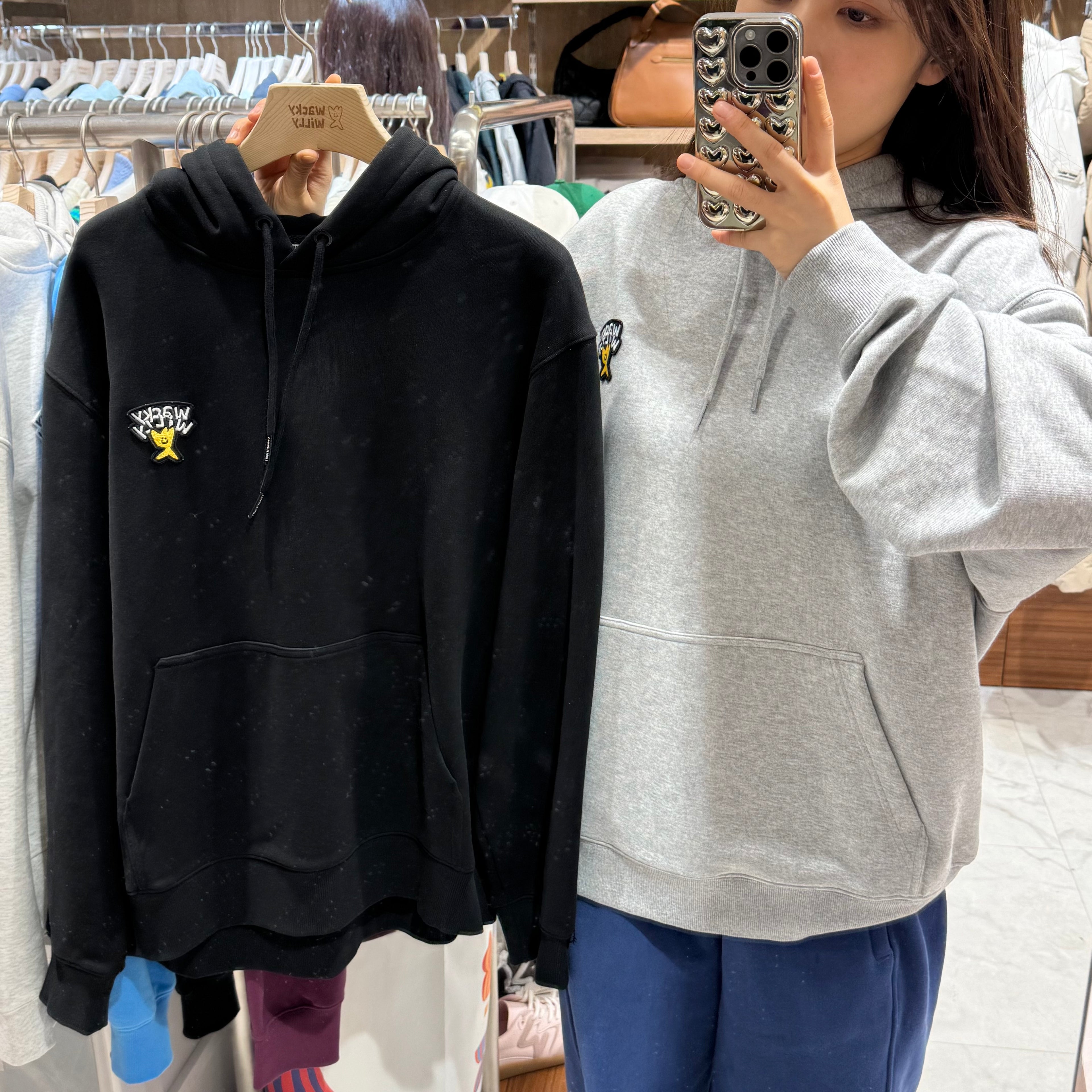 韓國 Wacky Willy Basic Logo Wappen Hoodie【WW056】 - STT Mall HK 靚太網購