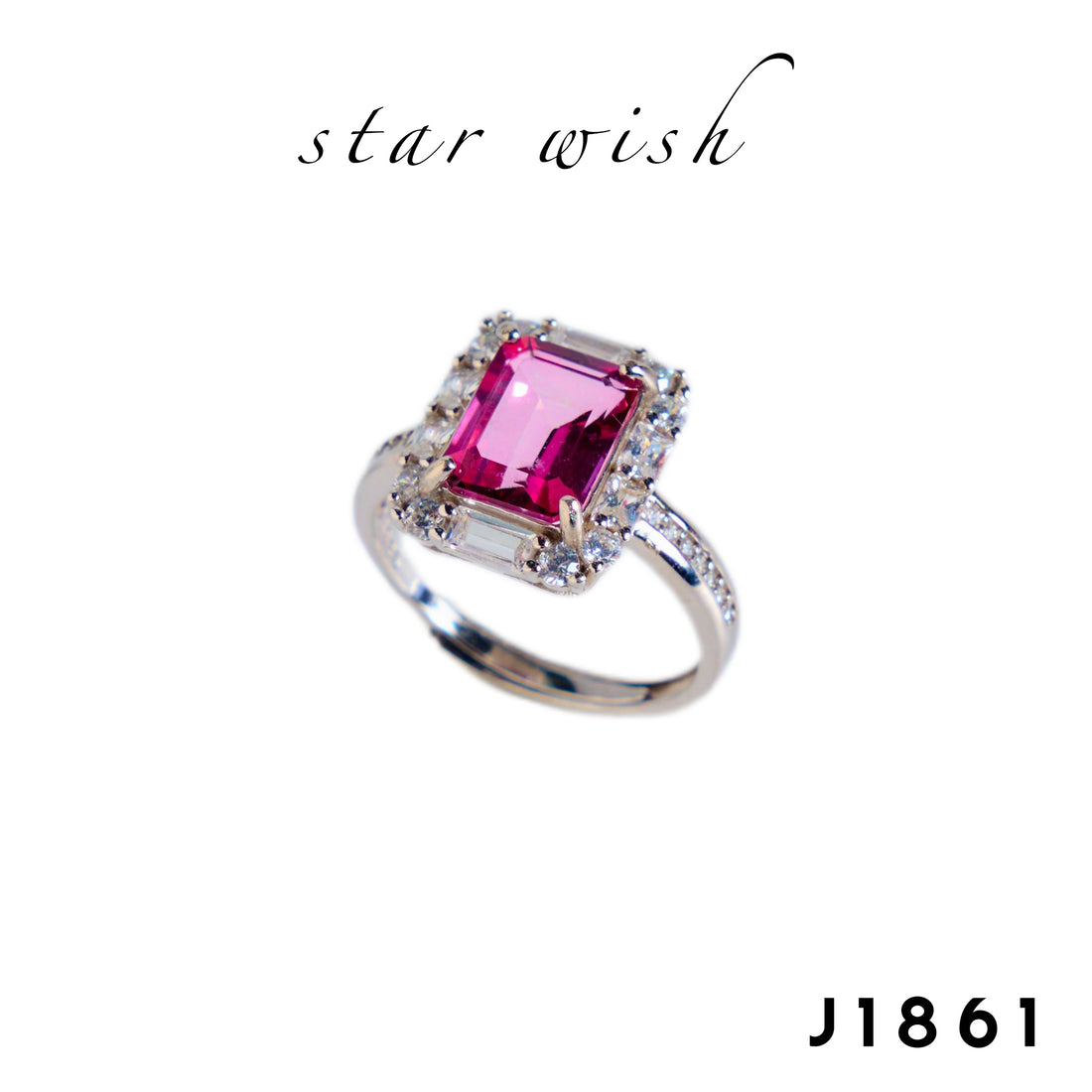 Star Wish S925銀 粉托帕石戒指 J1861【SS509】