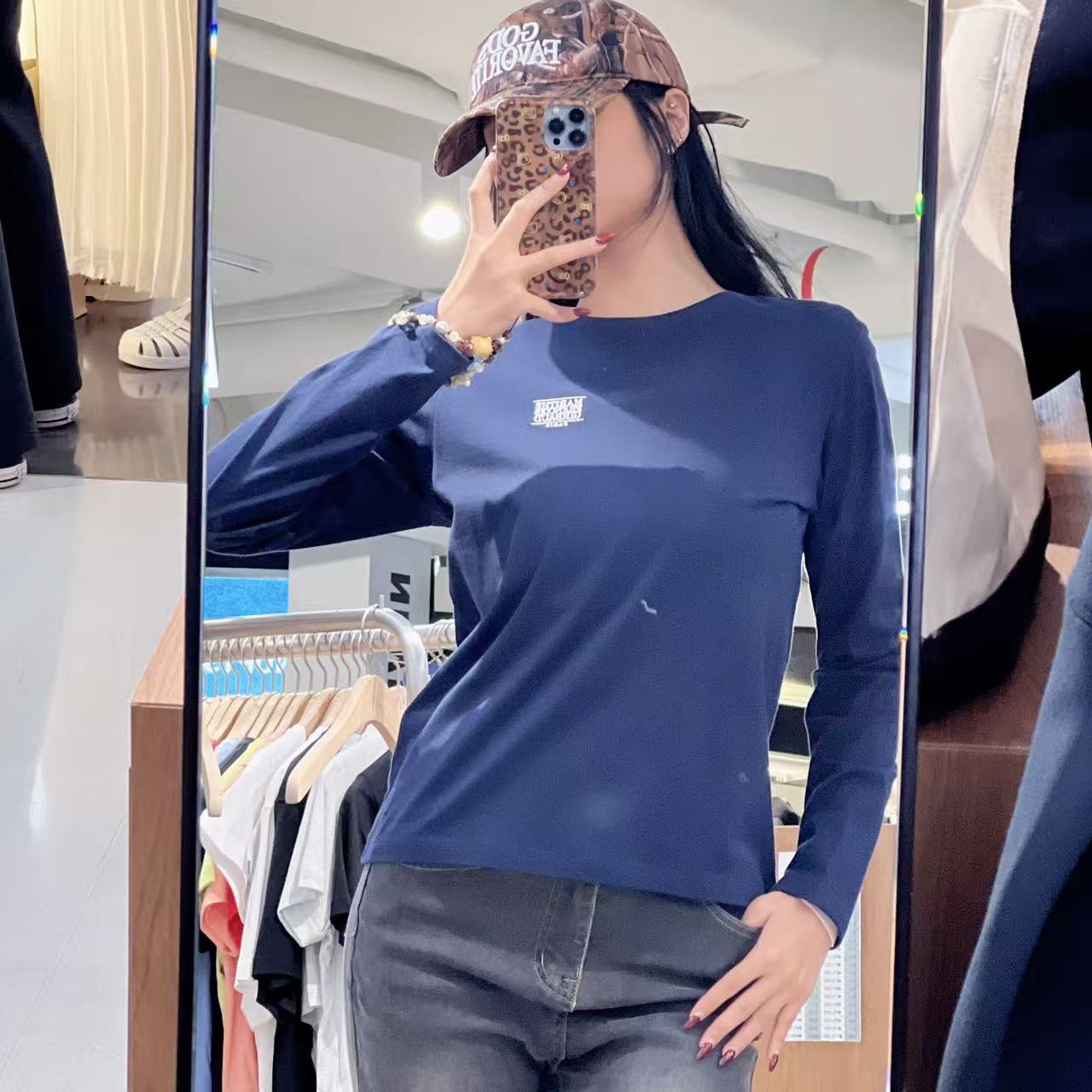 韓國 Marithe Francois Girbaud W Classic Logo Long Sleeve【MF628】