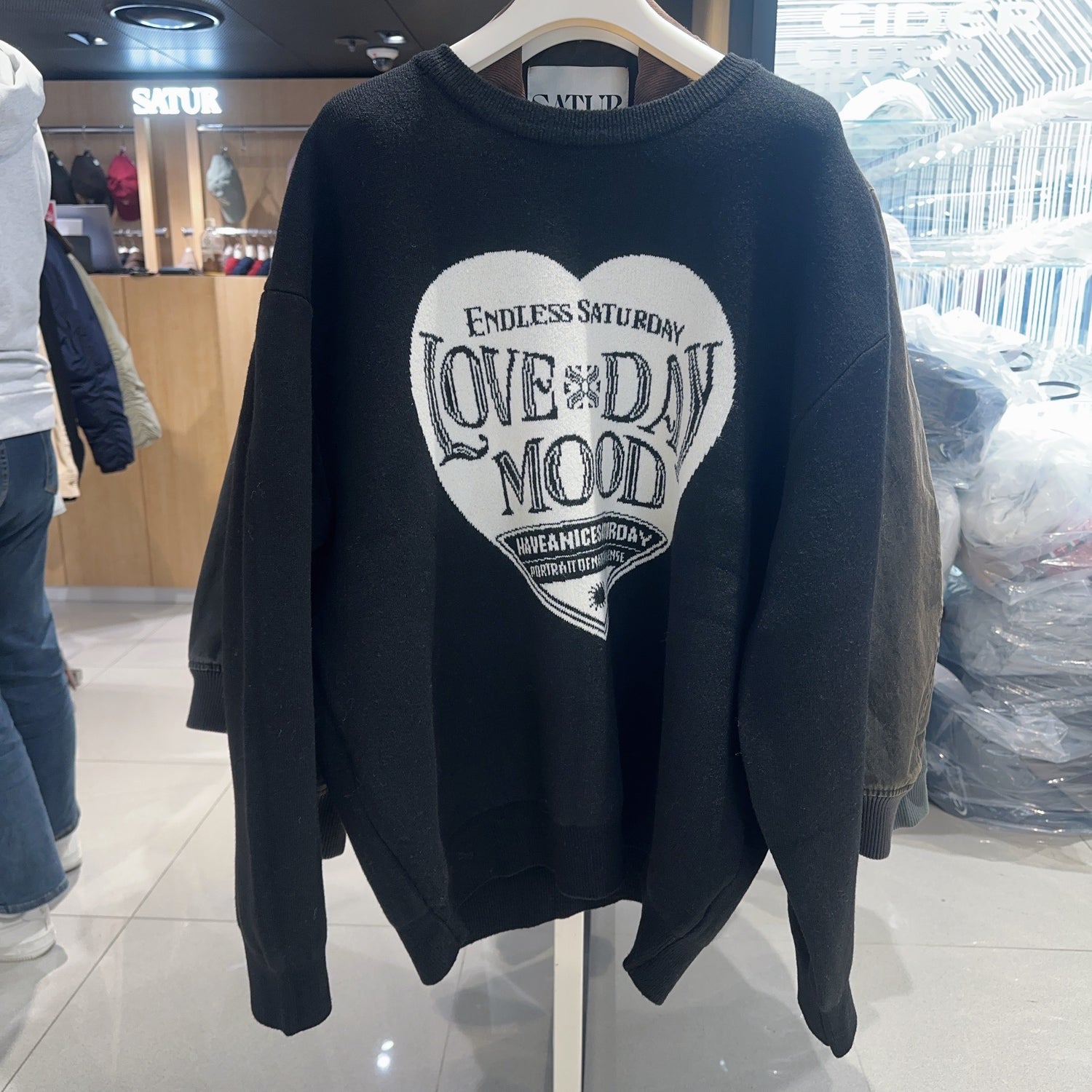 韓國 Satur Saturday Retro Mood Pullover Knit【SR175】