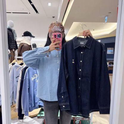 韓國 SPAO Woody Overfit Denim Shirt【SP317】