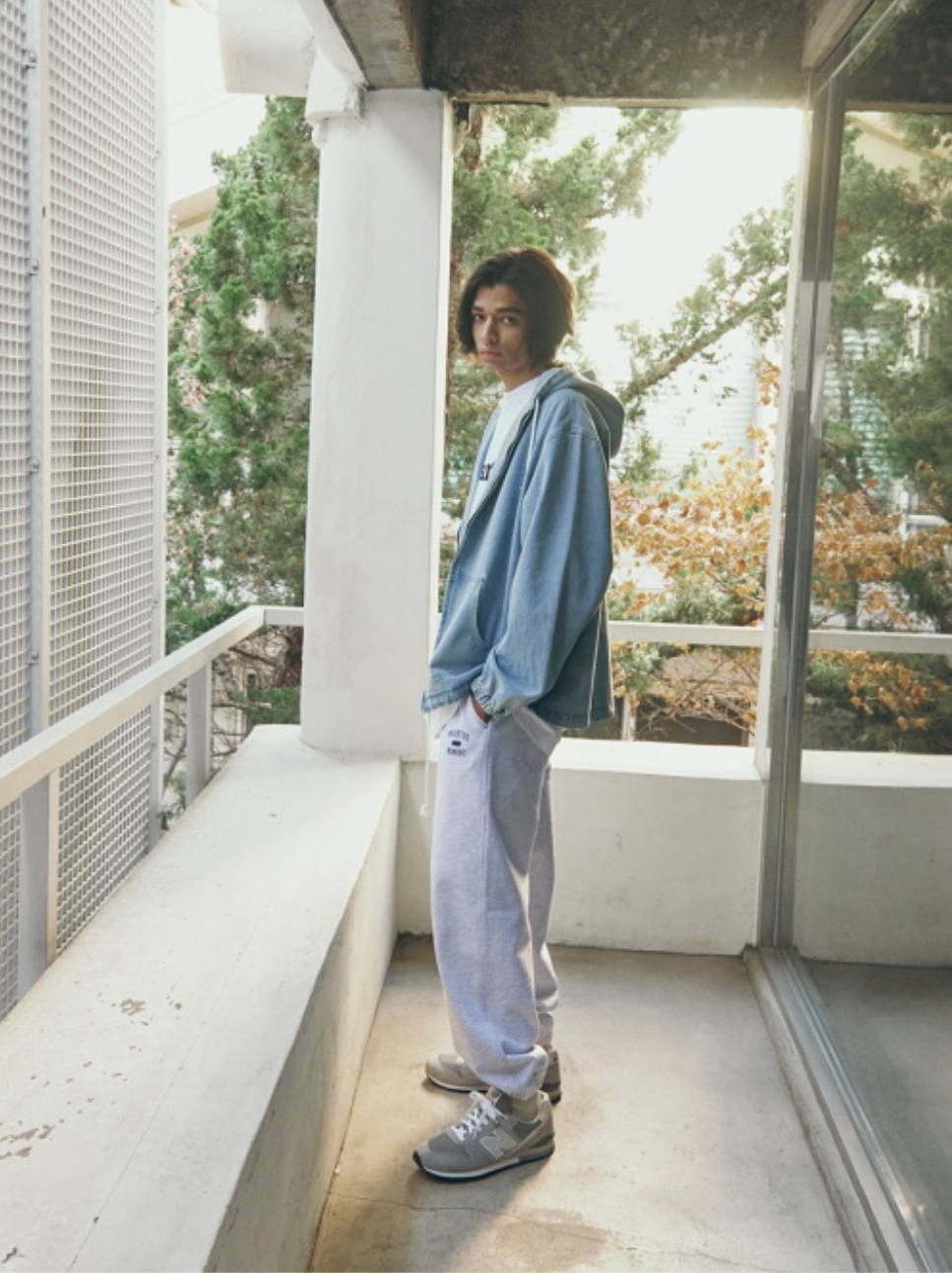 韓國 Markm Denim Hoodie Jumper【MA229】