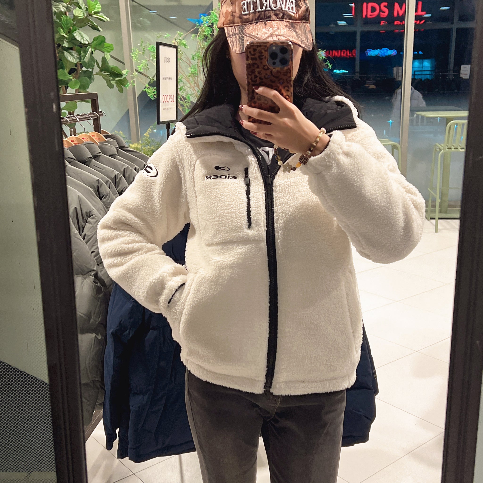 韓國 Eider Rib Hood 2 UNI Fleece Reversible Down Jacket【ER091】