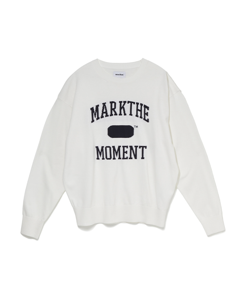 韓國 Markm Mark the Moment Slogan Jacquard Pullover【MA221】