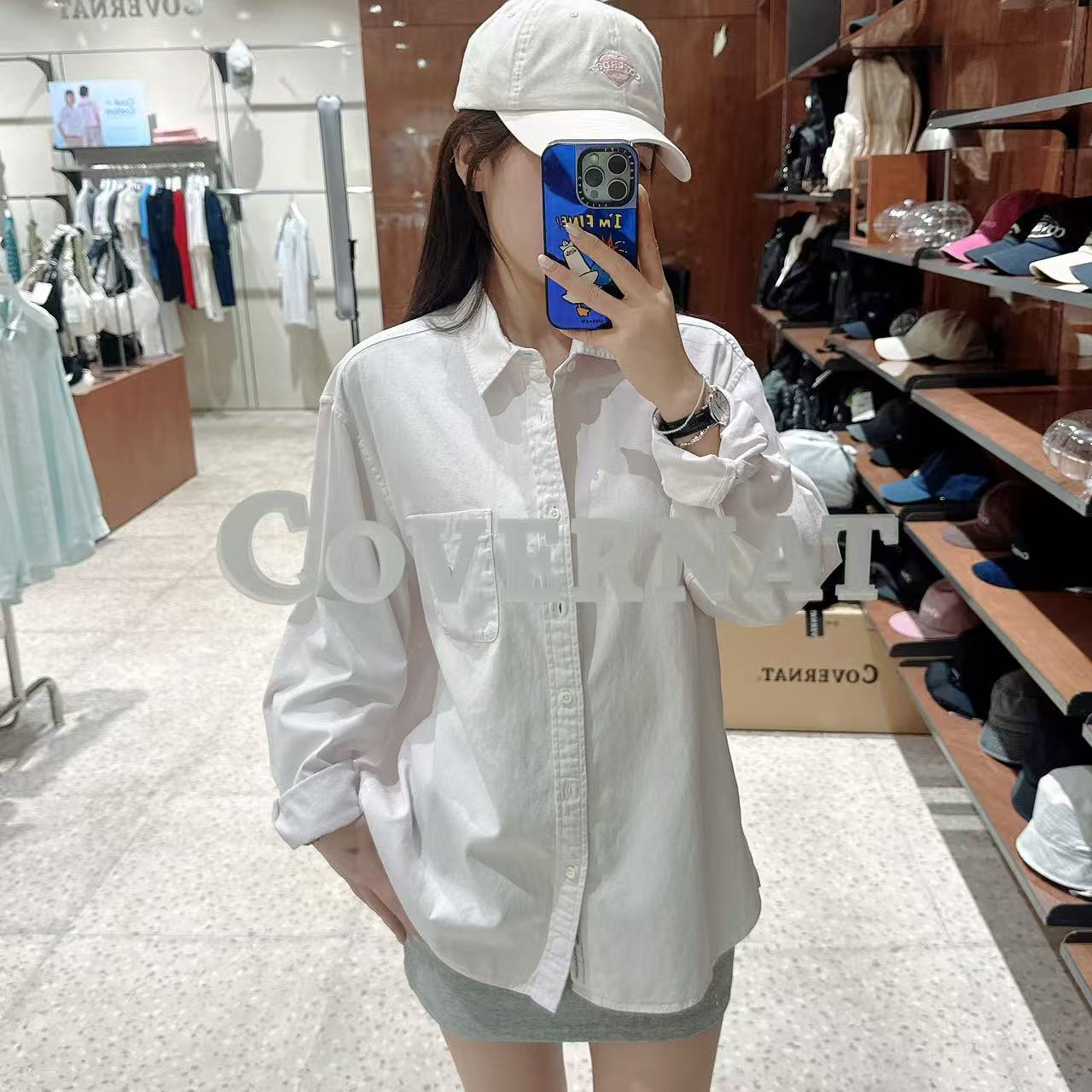 韓國 Covernat C Logo Dyed Oxford Shirt【CO093】