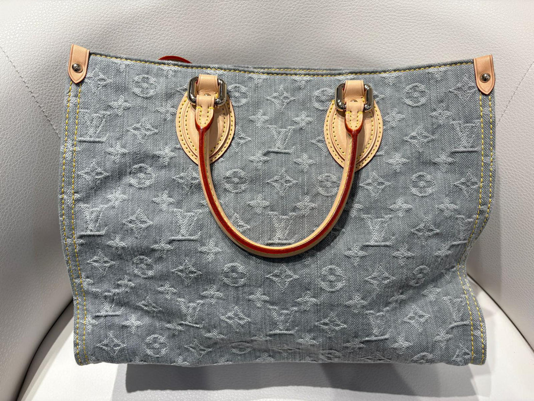 全新LV Onthego MM牛仔手提袋  訂金 $500 總售價 $18980【JS564】