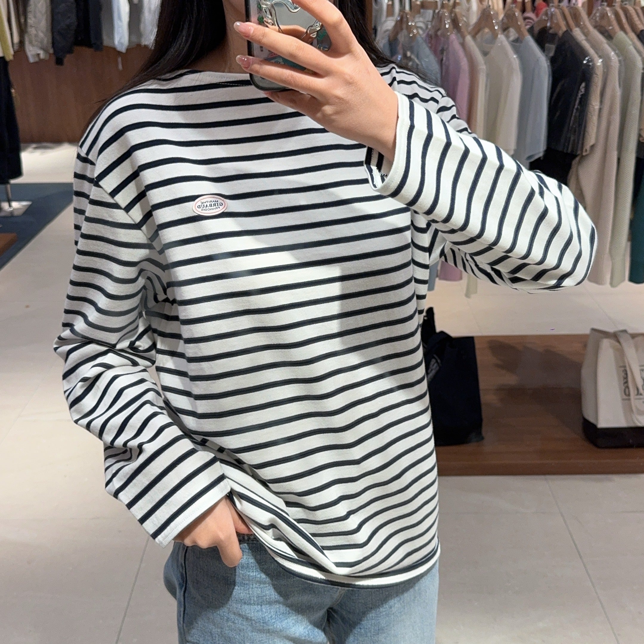 韓國 Marithe Francois Girbaud BORDER STRIPE LONG SLEEVE【MF388】