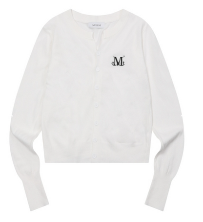 韓國 Mucent Marais 7 Button Crop Henry Neck Cardigan【MU183】