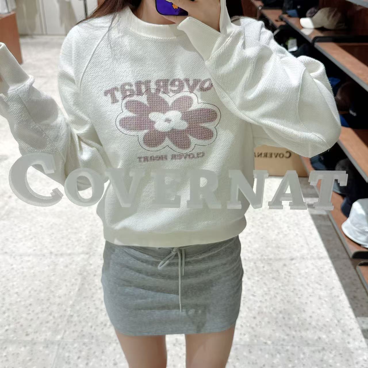 韓國 Covernat Women's Clover Graphic Long Sleeve【CO094】