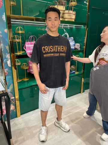 Crisathena Paris Stone Washed T-shirt【SS027】