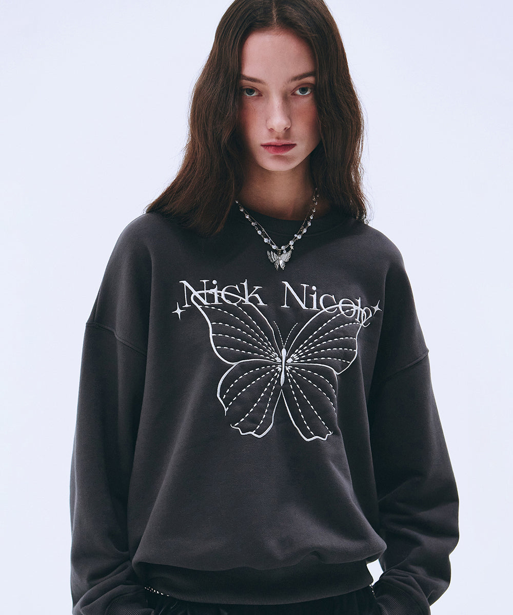 韓國 Nick Nicole Shine Butterfly Sweatshirt【NK007】