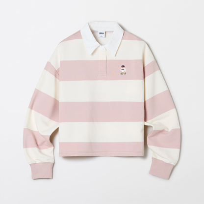 韓國 SPAO Rugby Crop Sweatshirt【SP215】