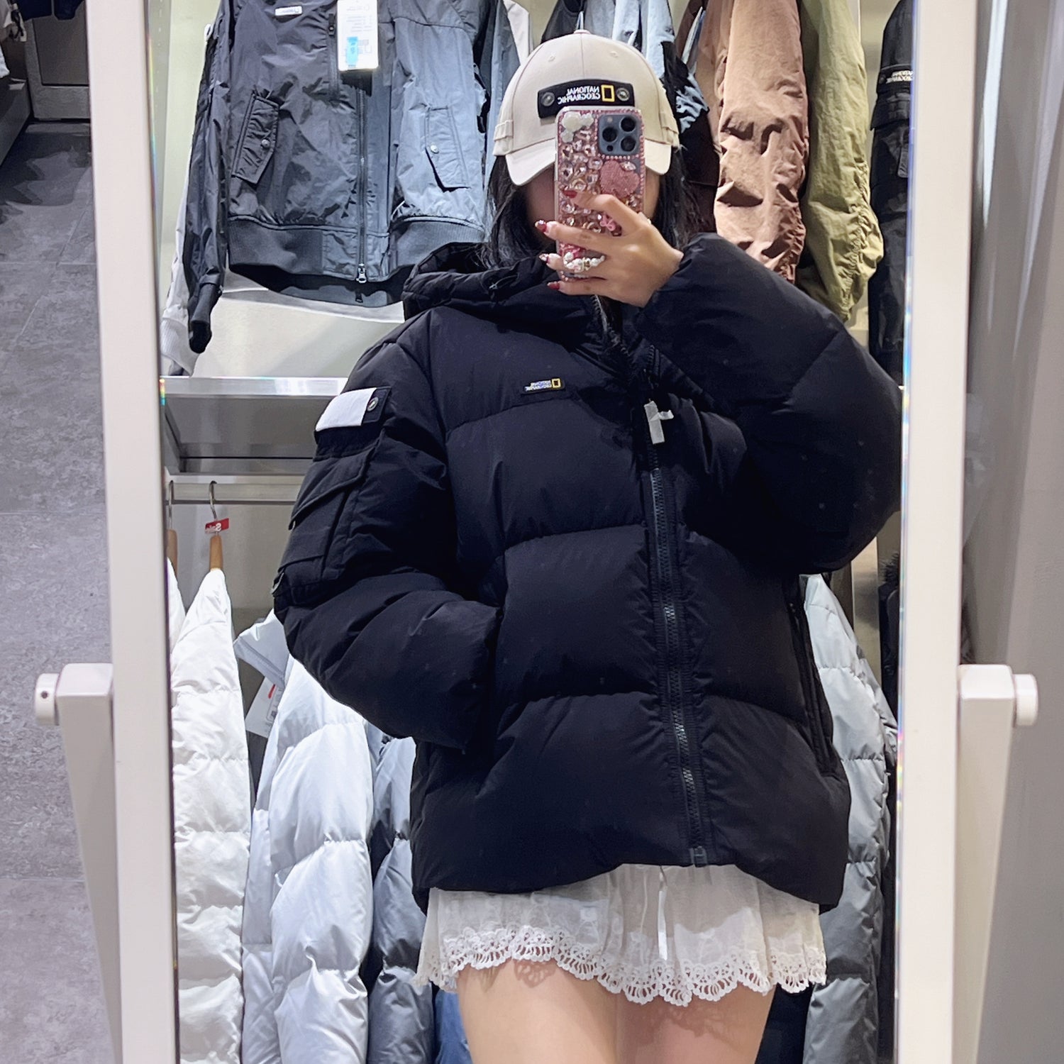 韓國 National Geographic Golden Mall Short Length Goose Hoodie Down Jumper鵝絨【NG819】