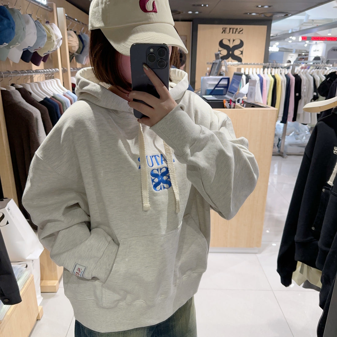 韓國 Satur Apero Pocket Hoodie【SR063】