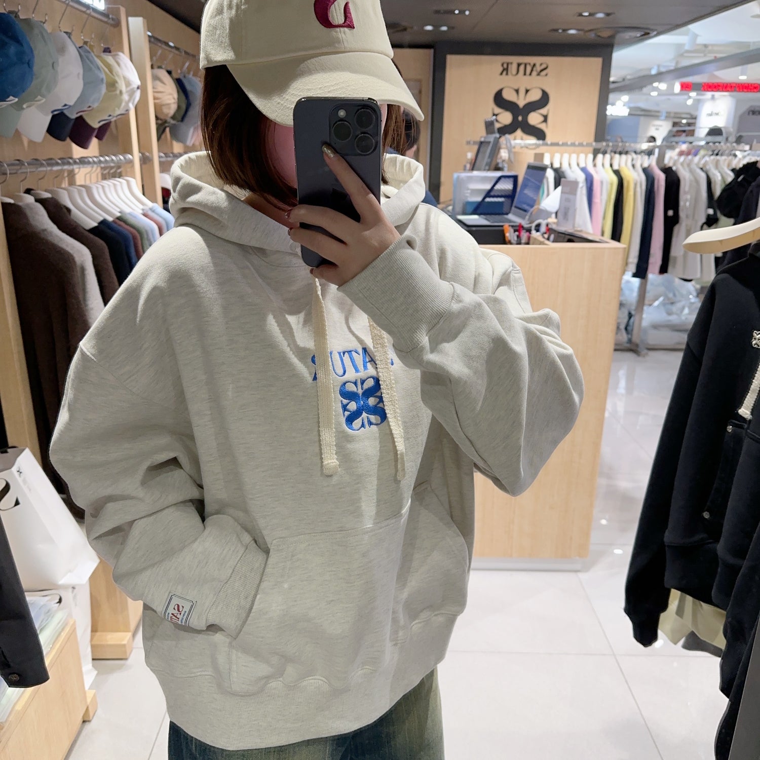 韓國 Satur Apero Pocket Hoodie【SR063】