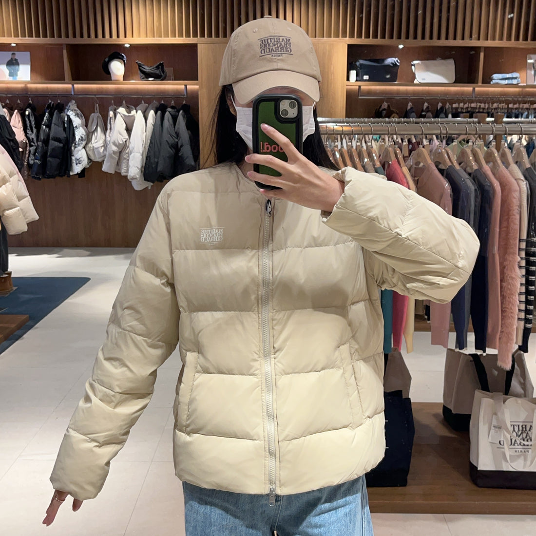 韓國 Marithe Francois Girbaud Collarless Ligh Tweight Duck Down Jacket 【MF247】