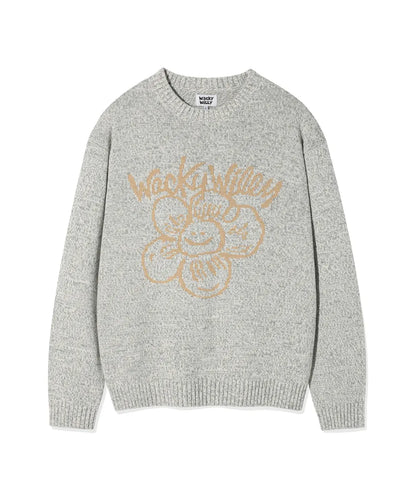 韓國 Wacky Willy Big Lily Graphic Pullover Knit【WW074】