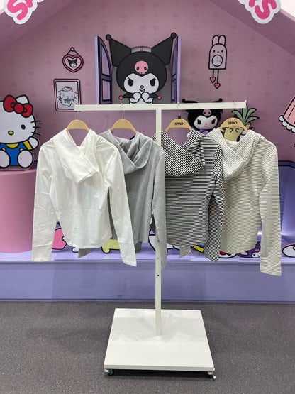 韓國 SPAO Hooded Snap Long Sleeve T-shirt【SP230】