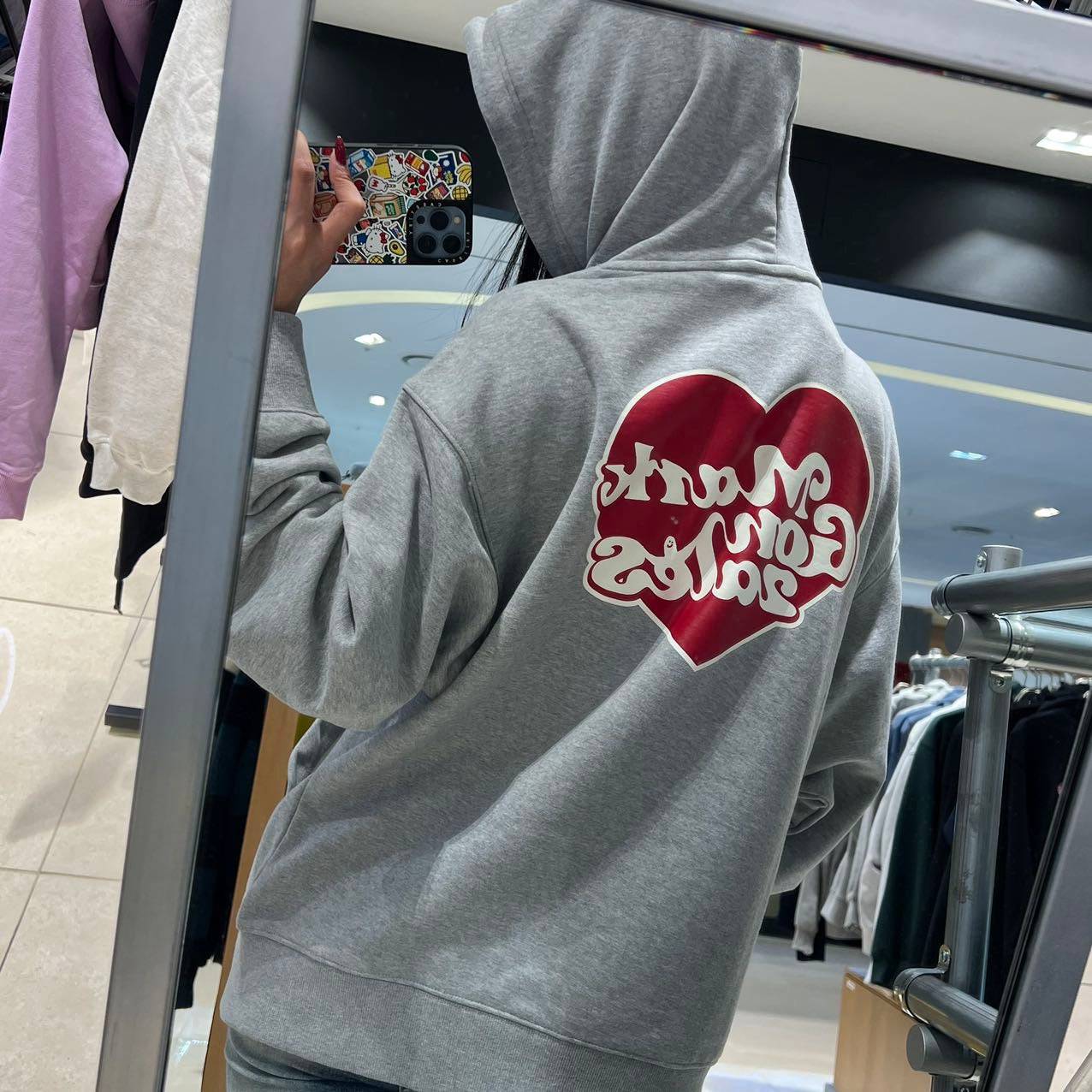 韓國 Mark Gonzales Love Pattern Hooded Sweatshirt 【MG001】 - STT Mall HK 靚太網購