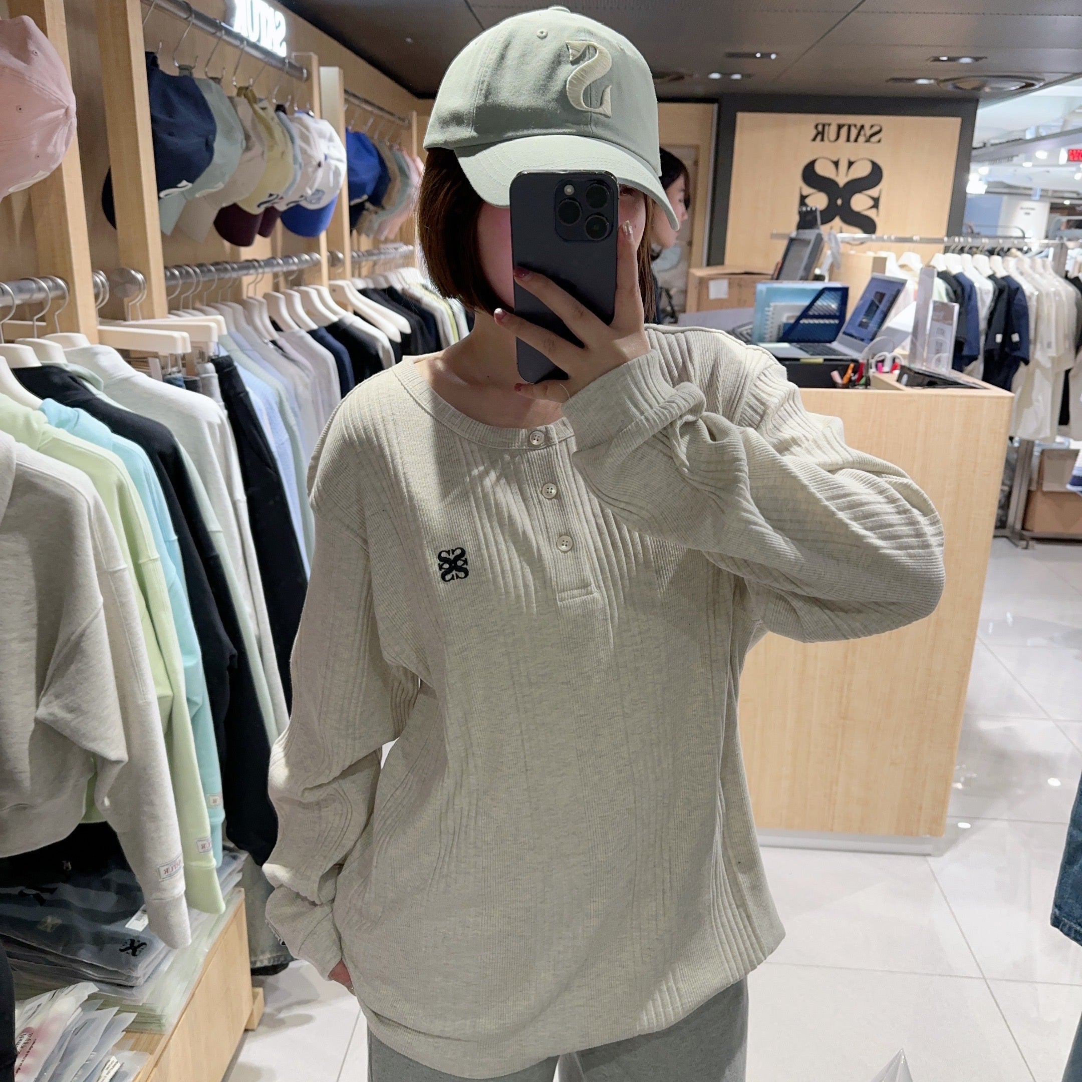 韓國 Satur Slim Fit Layered Long Sleeve【SR080】