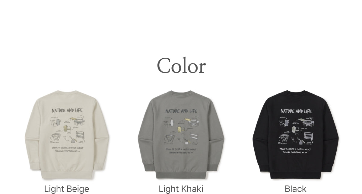 韓國 Snowpeak Gear Graphic Sweatshirt【SN091】