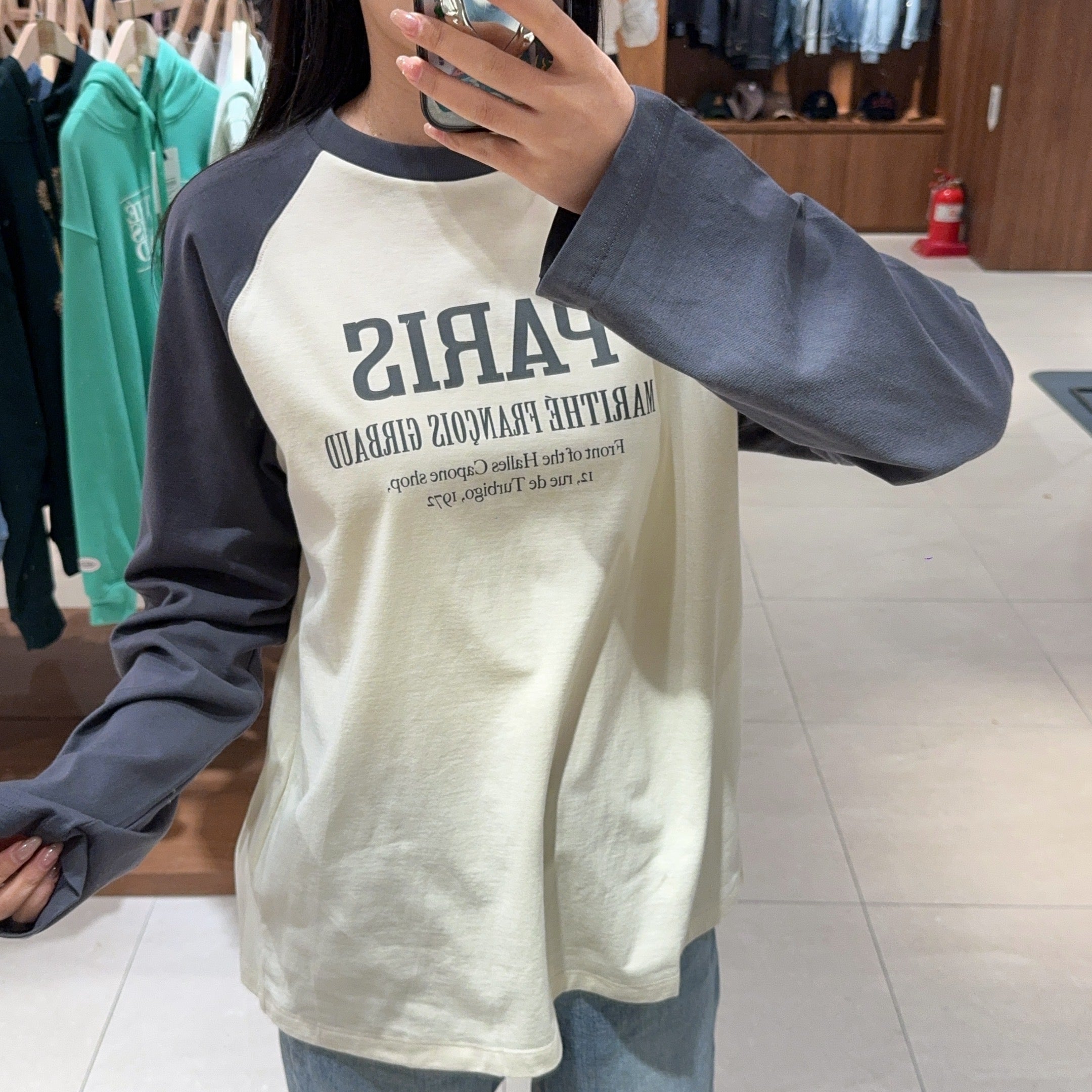 韓國 Marithe Francois Girbaud PARIS RAGLAN LONG SLEEVE【MF389】