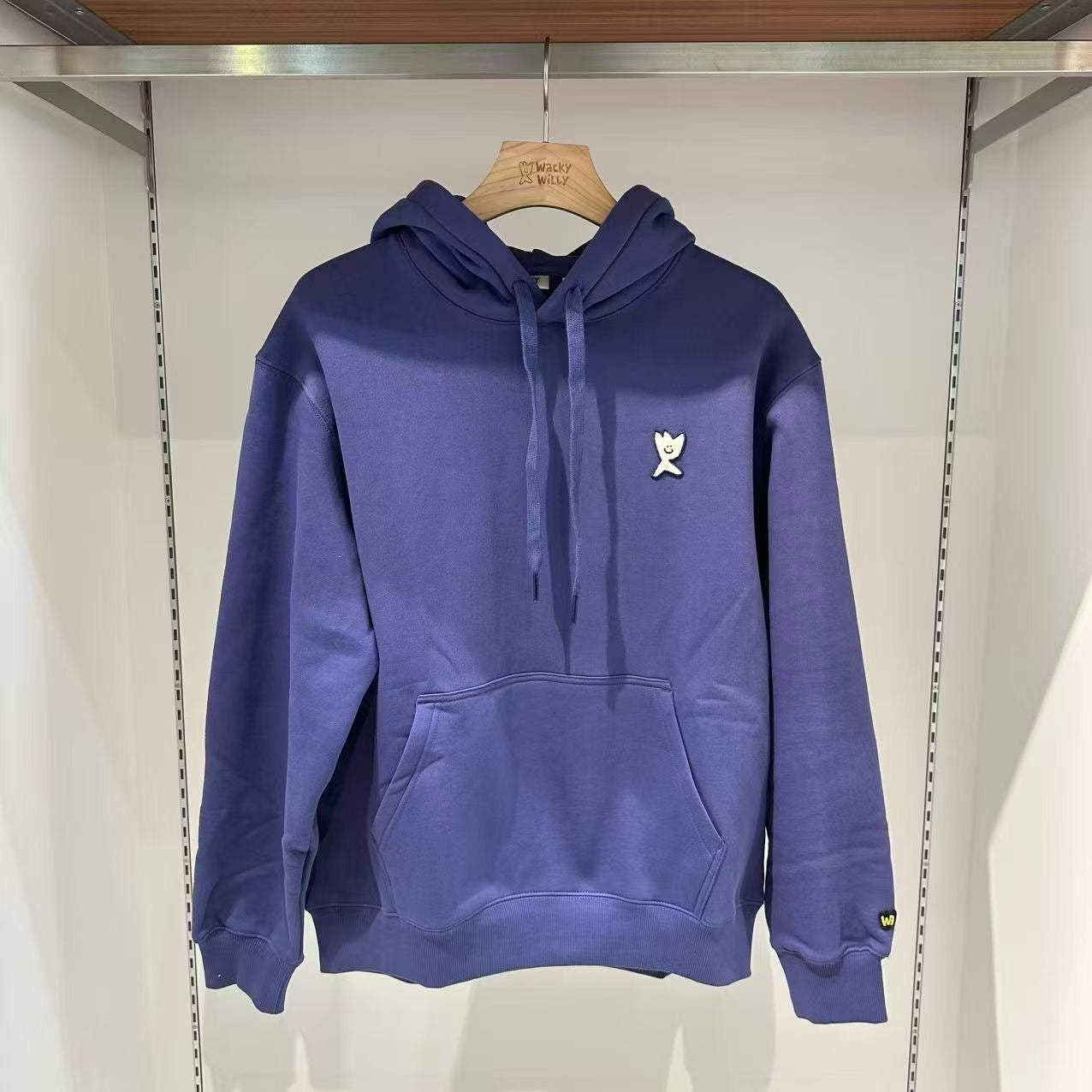 韓國 Wacky Willy Fleece Kiki Logo Hooded Sweatshirt【WW092】