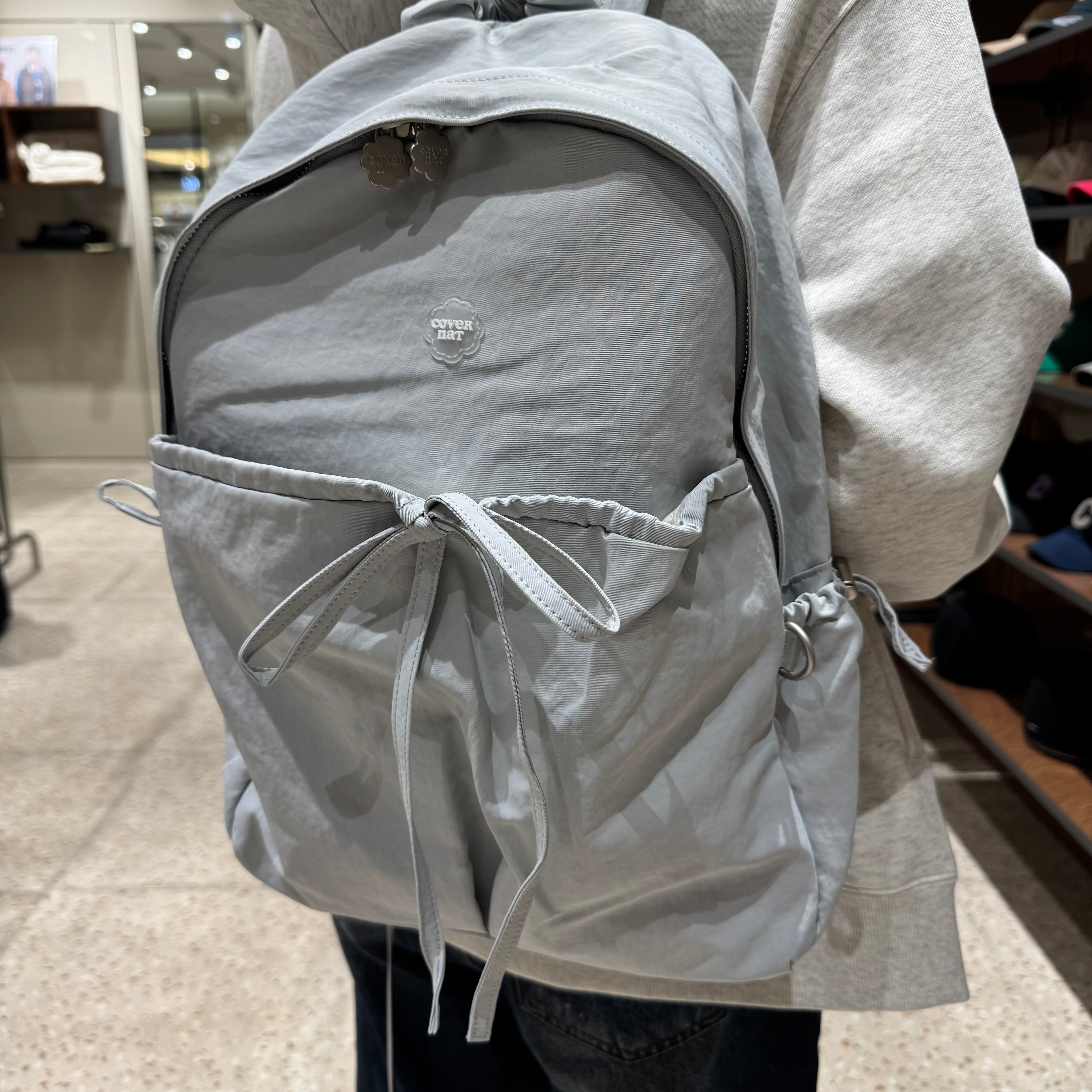 韓國 Covernat Clover Heart Shirring Nylon Backpack【CO061】 - STT Mall HK 靚太網購