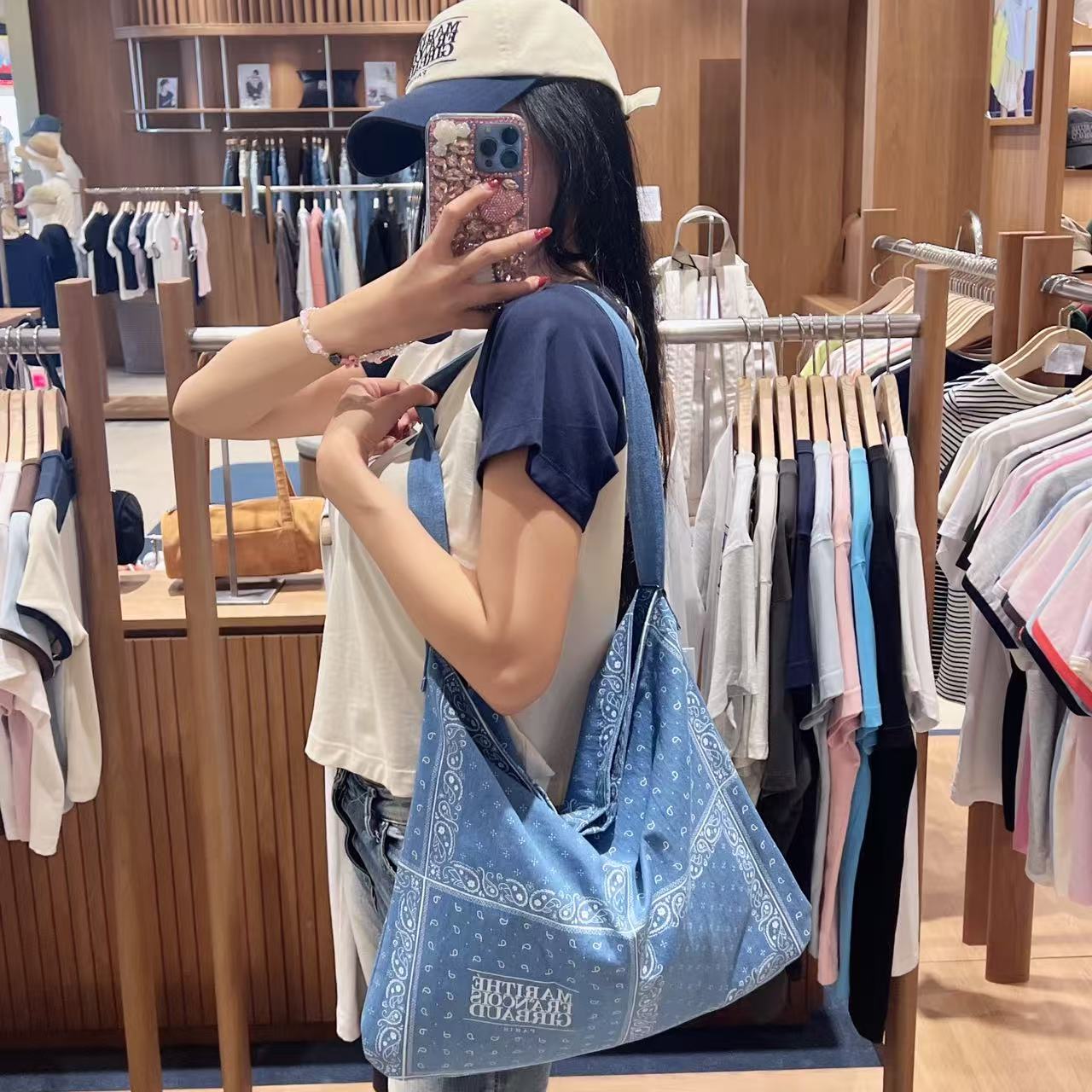 韓國 Marithe Francois Girbaud Bandana One Shoulder Eco Bag【MF624】