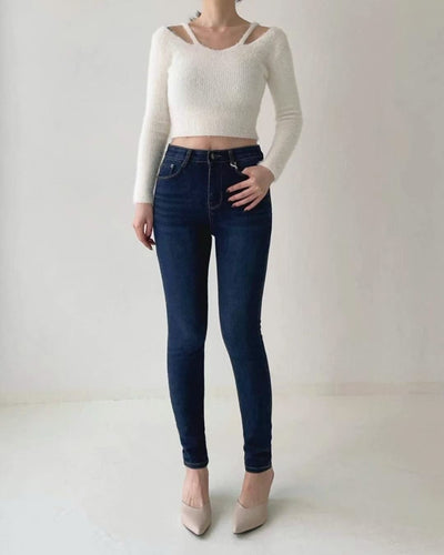 韓國 HowLuk 牛仔褲 刷薄毛  (冬季款)【H2552】