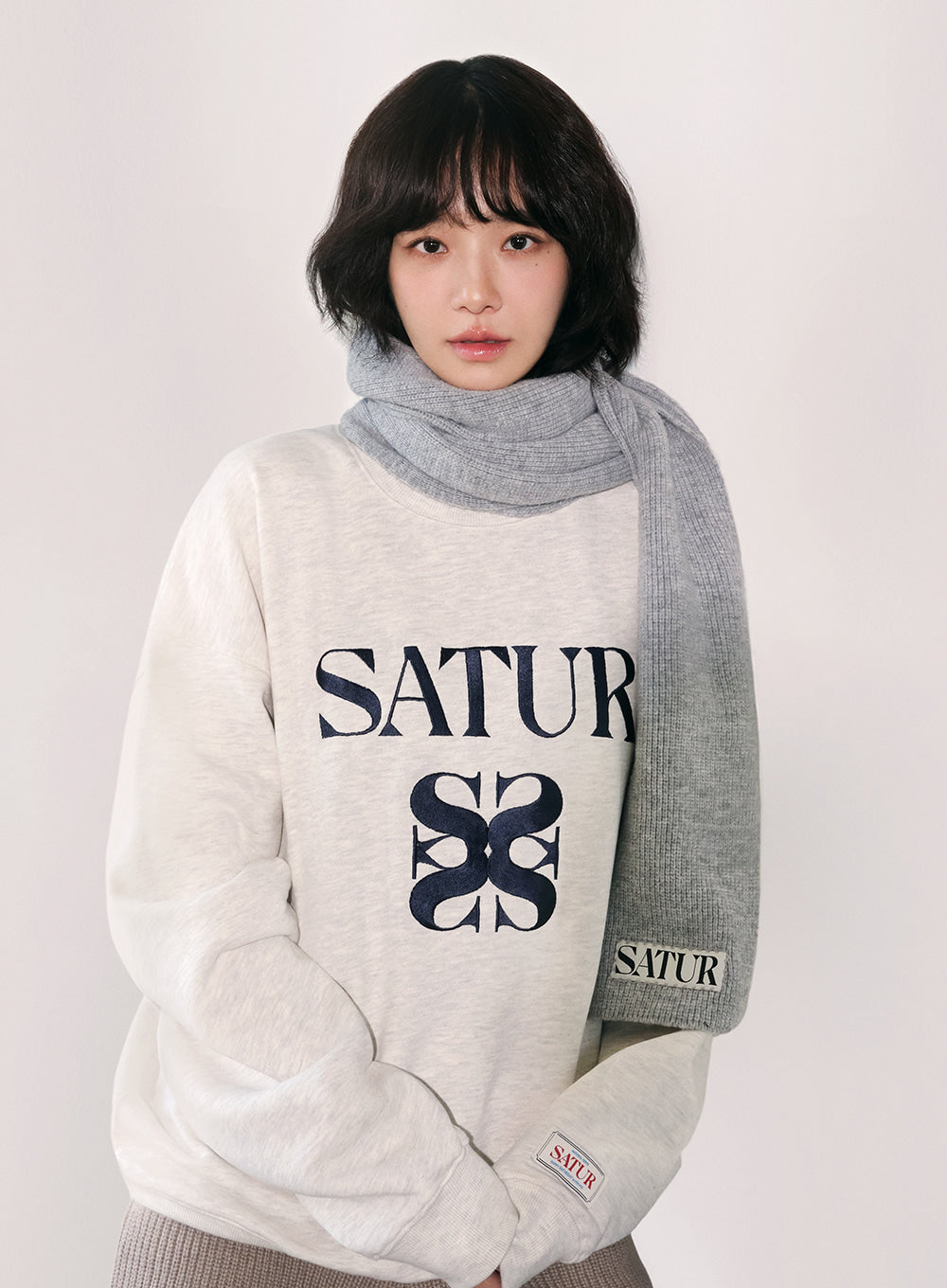 韓國 Satur Classic Logo Sweatshirt【SR014】