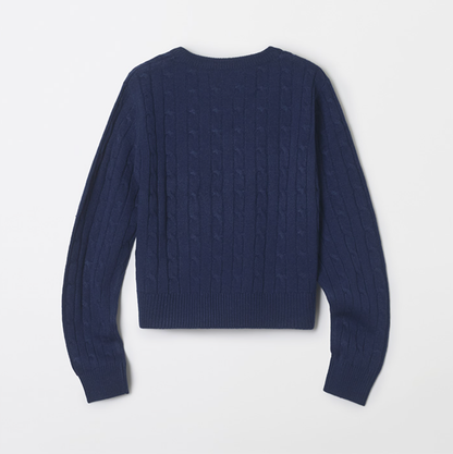 韓國 SPAO Cable V-neck Crop Sweater【SP210】
