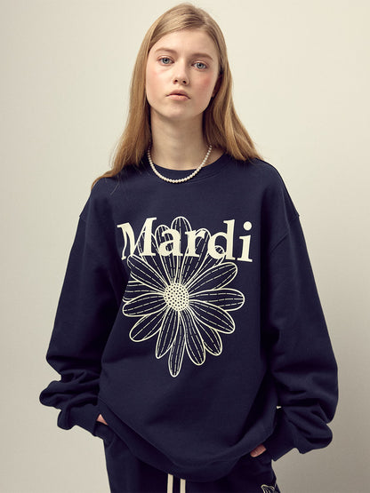 韓國 Mardi Mercredi Oversized Sweatshirt Flowermardi【MM222】