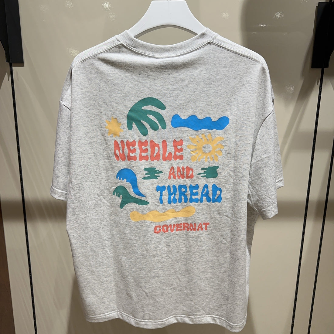 韓國 Covernat Cool Cotton Doodle Tropical Graphic T-Shirt【CO077】