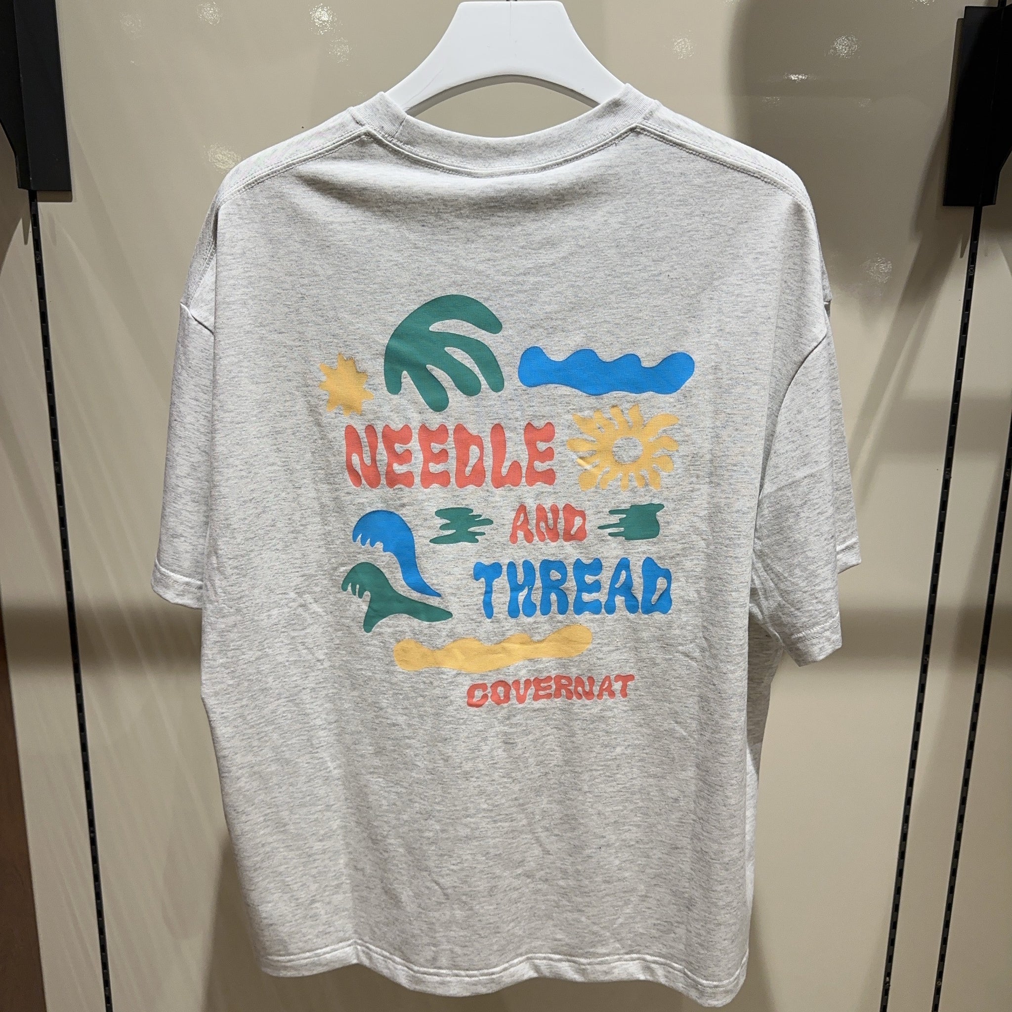 韓國 Covernat Cool Cotton Doodle Tropical Graphic T-Shirt【CO077】