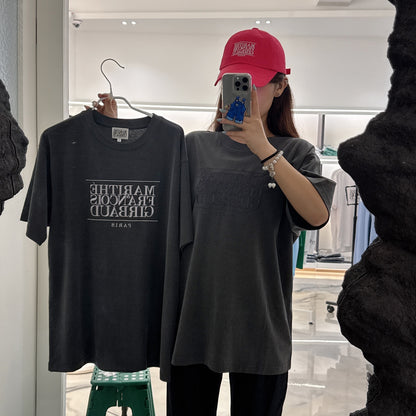 韓國 Marithe Francois Girbaud 刺繡款 UNISEX T-SHIRTS (獨家款)【MF549】
