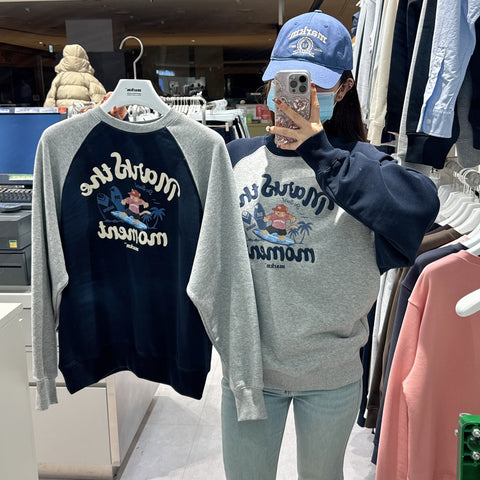 韓國 Markm COLOR BLOCK RAGLAN SWEATSHIRT【MA108】
