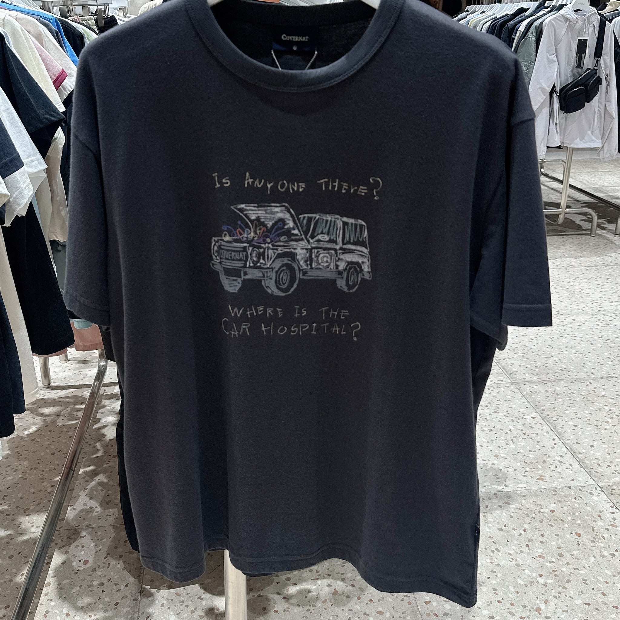 韓國 Covernat Vintage Car Drawing T-Shirt【CO051】