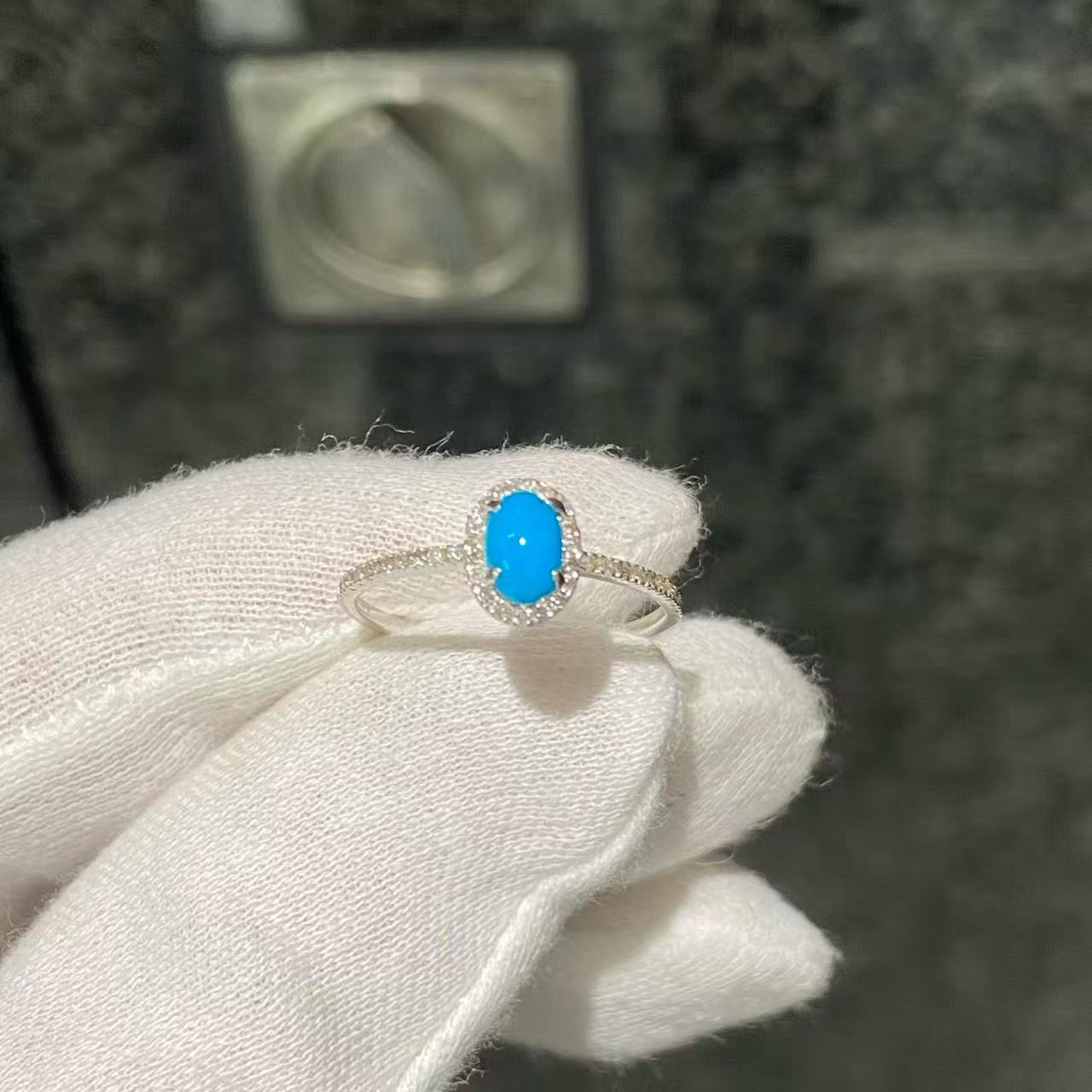 日本直送 晴空藍綠松石鑽戒【JS402】