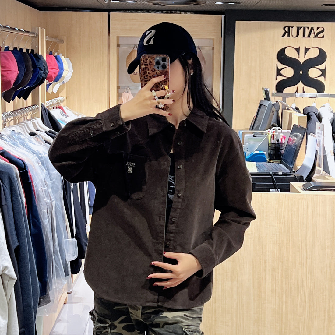 韓國 Satur Soft Corduroy Shirt【SR214】