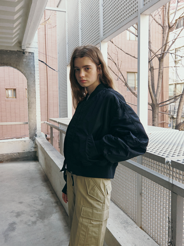 韓國 Markm Women's MA-1 Nylon Flight Short Jacket【MA225】