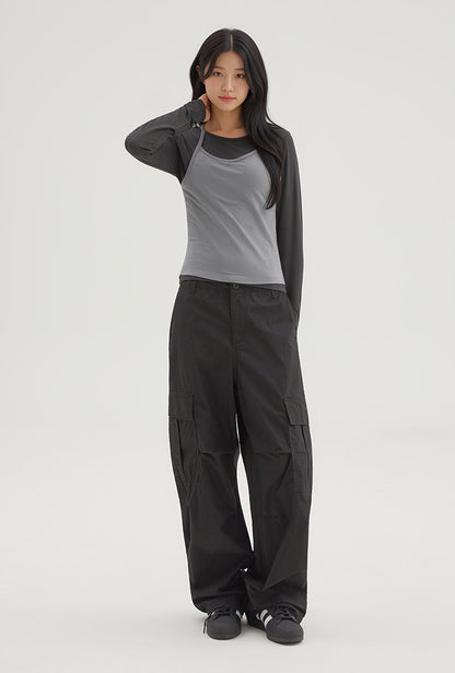 韓國 SPAO Wide Cargo Pants【SP334】