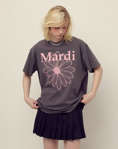 韓國 Mardi Mercredi UNISEX TSHIRT FLOWERMARDI【MM075】