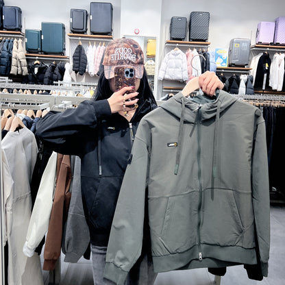 韓國 National Geographic Archelon Double Warm Fleece Woven Hooded Zip-Up【NG206】