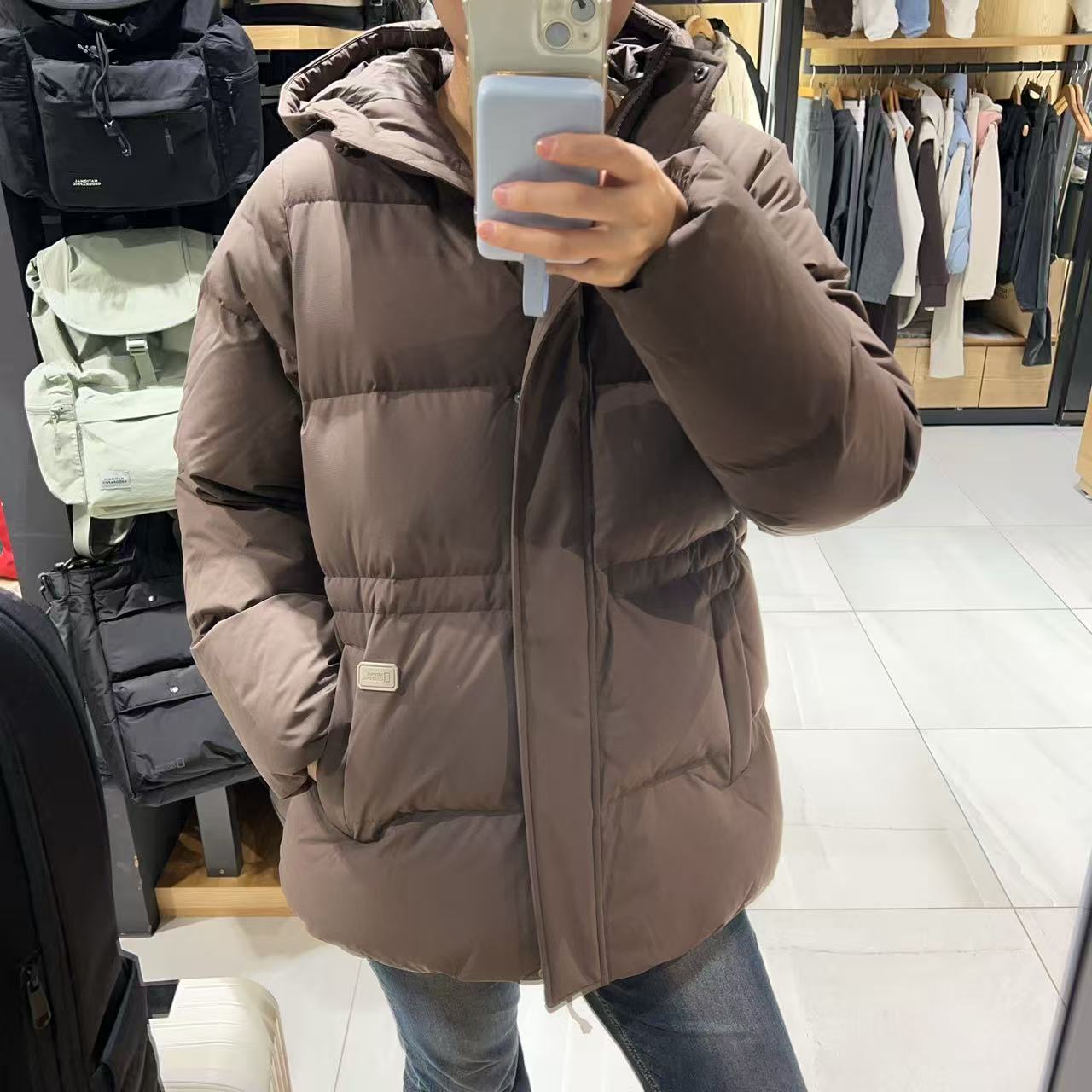 韓國 National Geographic Women's Waist String Hooded Duck Down Jumper (鴨絨)【NG280】